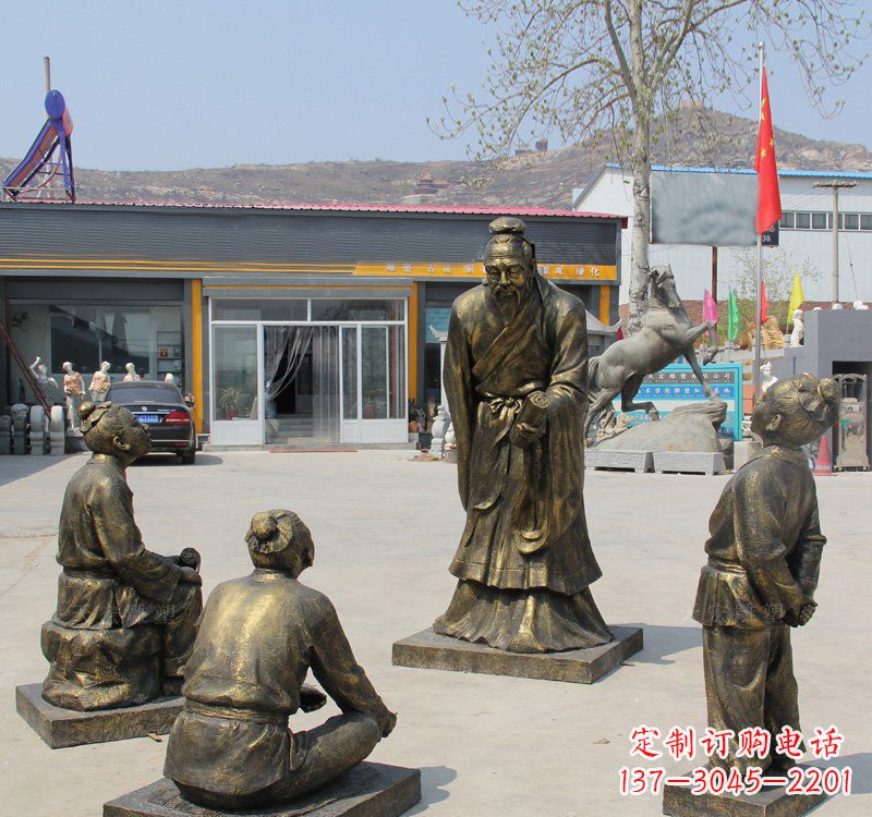 大连经典孔子雕塑,悠久文化传承