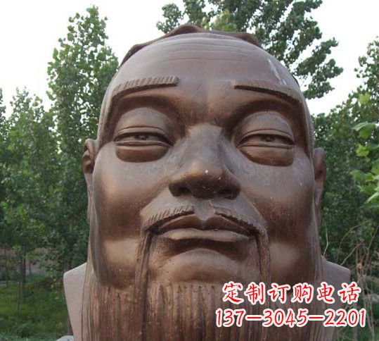 大连中领雕塑致敬孔子,精美高雅的孔子铜雕头像