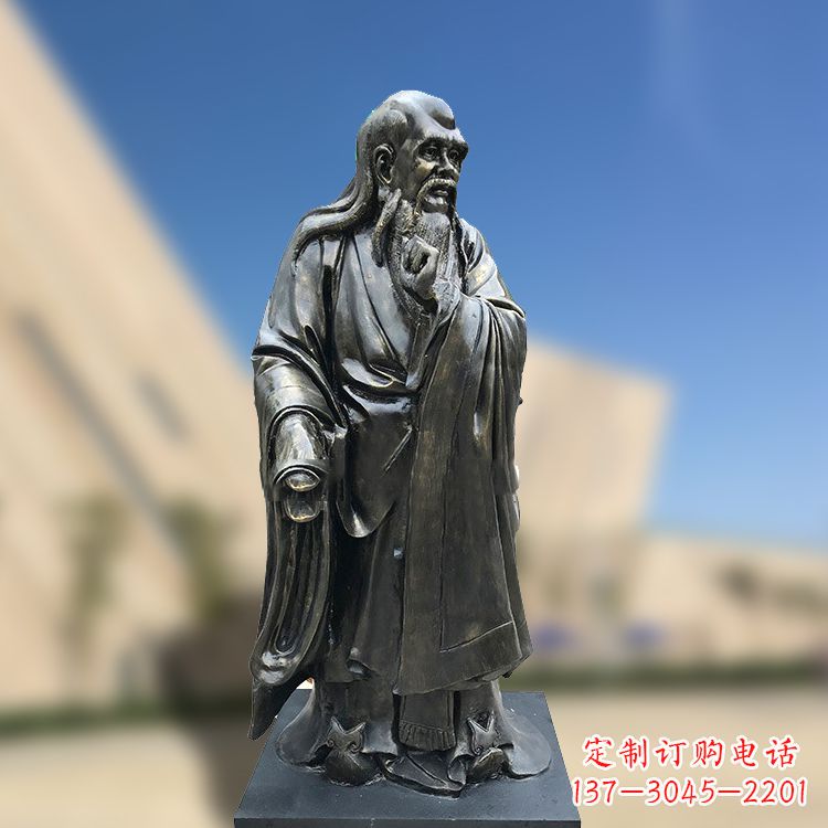 大连精美老子雕像,体现哲学思考之美