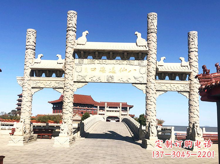大连临夏石雕牌坊—打造国风精美雕塑