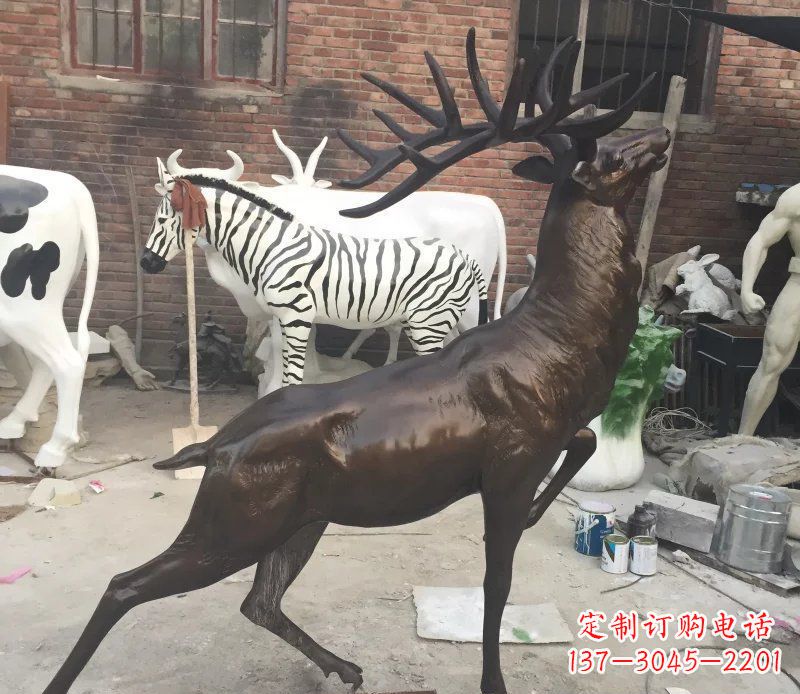 大连羚羊公园动物铜雕,欣赏自然之美
