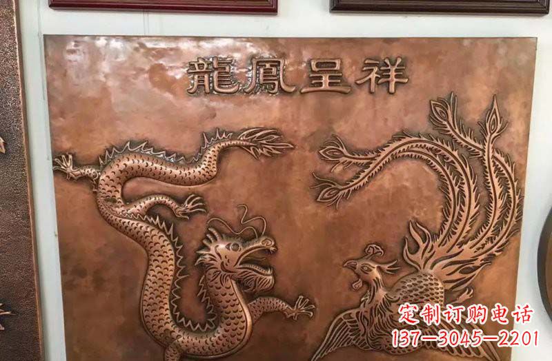 大连中领雕塑|传统铜雕龙凤精美雕塑