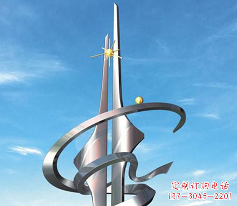 大连螺旋飘带广场雕塑,精美而出众