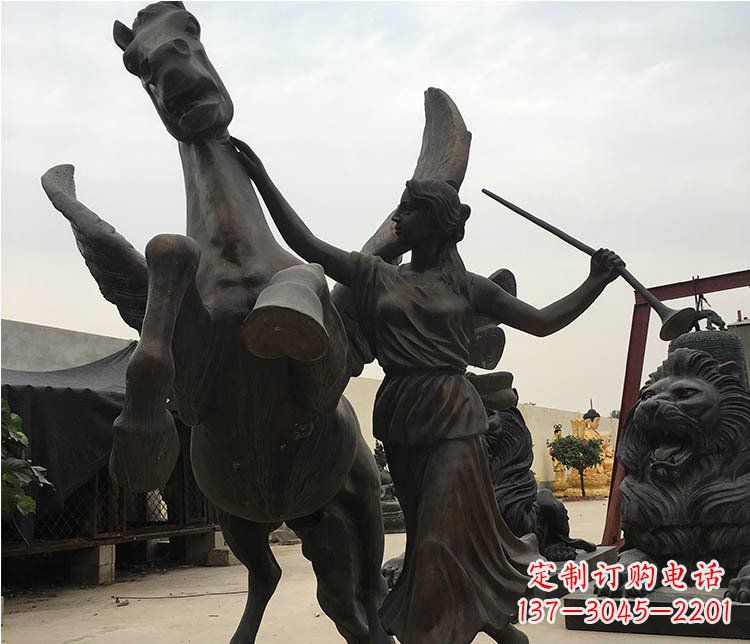 大连马动物铸铜广场铜雕摆件 (2)