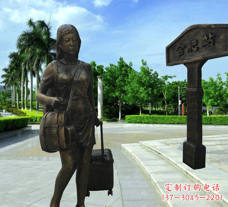 大连美貌铸就的美女铜雕