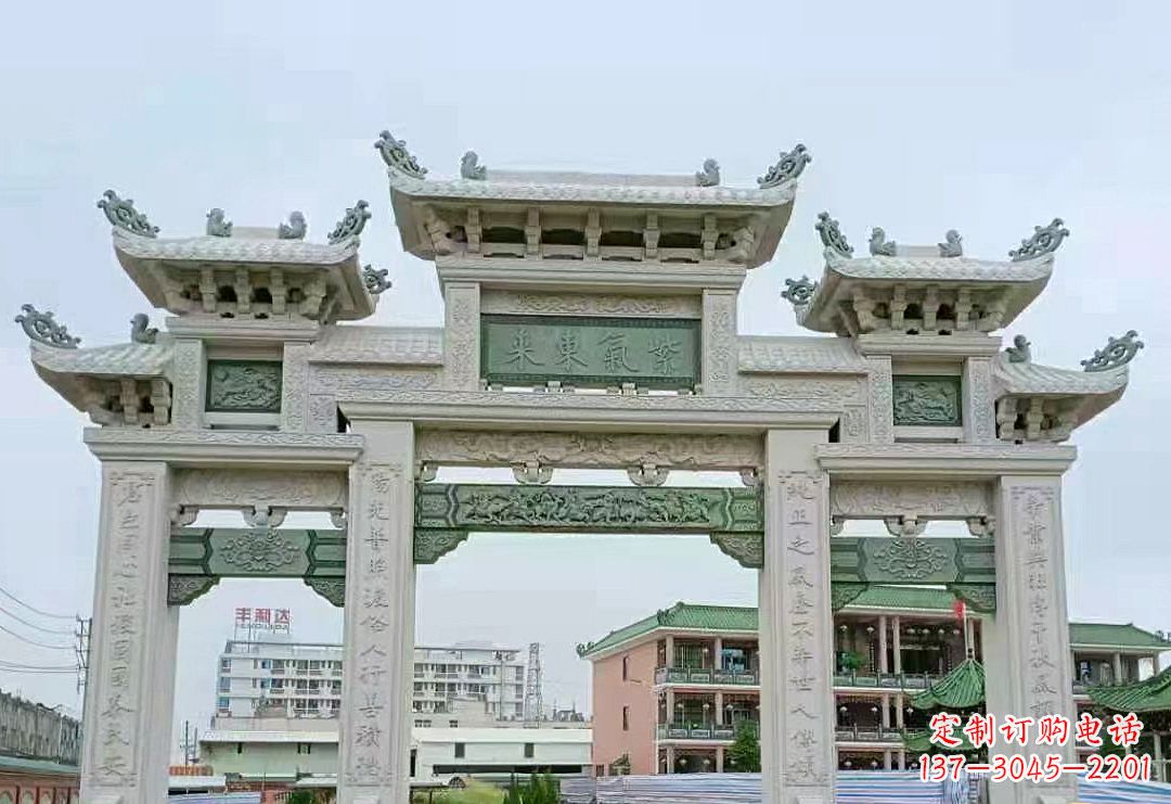 大连精美的牌楼石雕雕塑