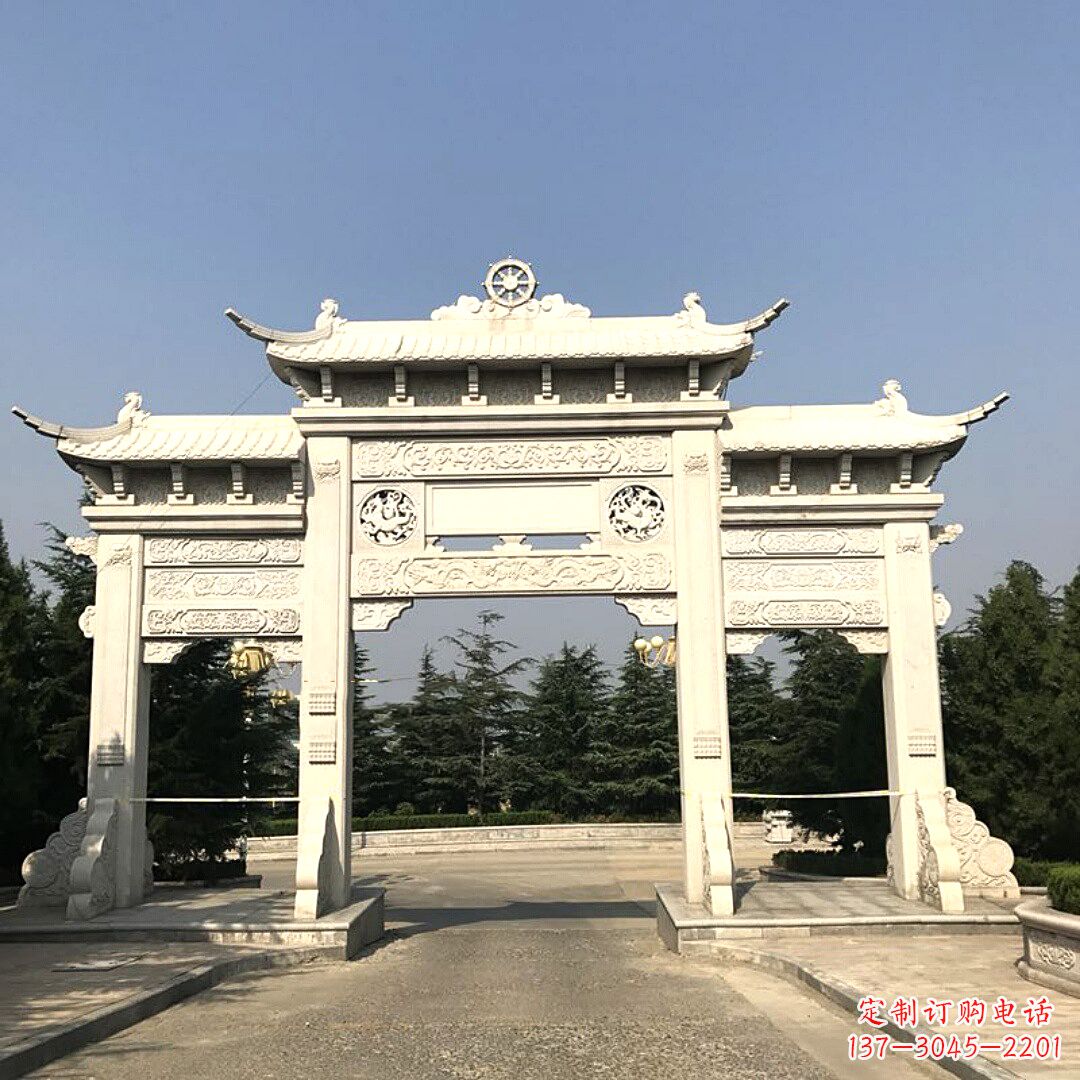 大连牌坊柱座石雕