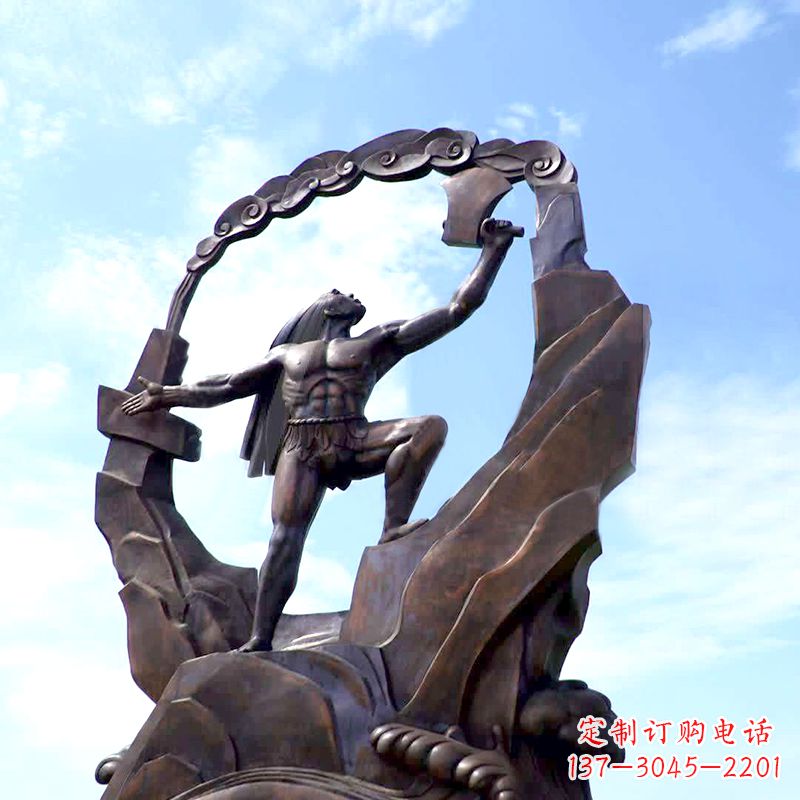 大连传承神话,展现气势—盘古大型景观雕塑