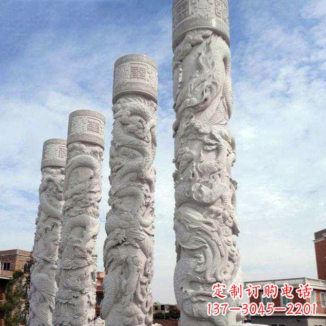 大连精美石雕龙雕塑,释放神秘力量