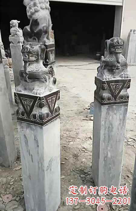 大连貔貅栓马桩雕塑