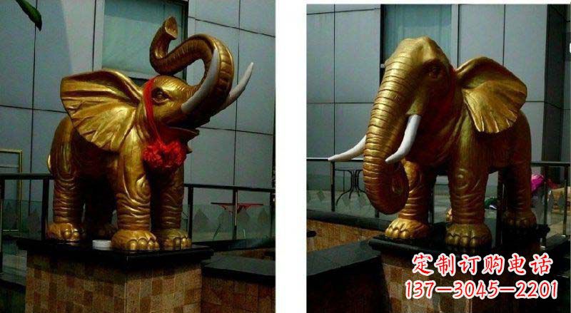 大连企业大象动物铜雕