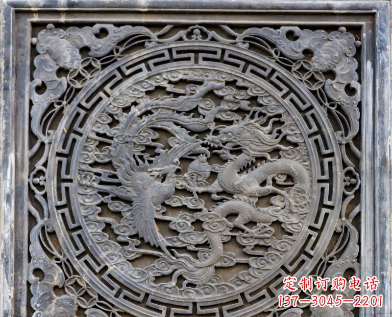 大连传统工艺青石龙雕精美绝伦