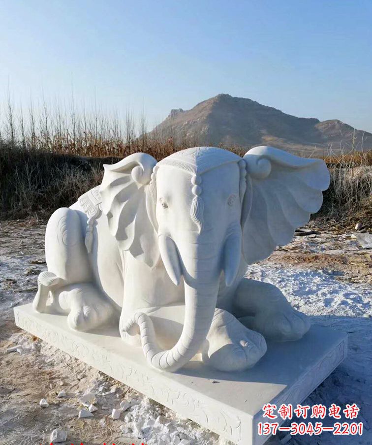 大连追忆历史，清明上坟大象石雕