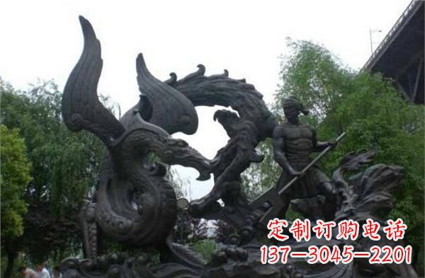 大连赛龙舟铜雕,青史留驰名!