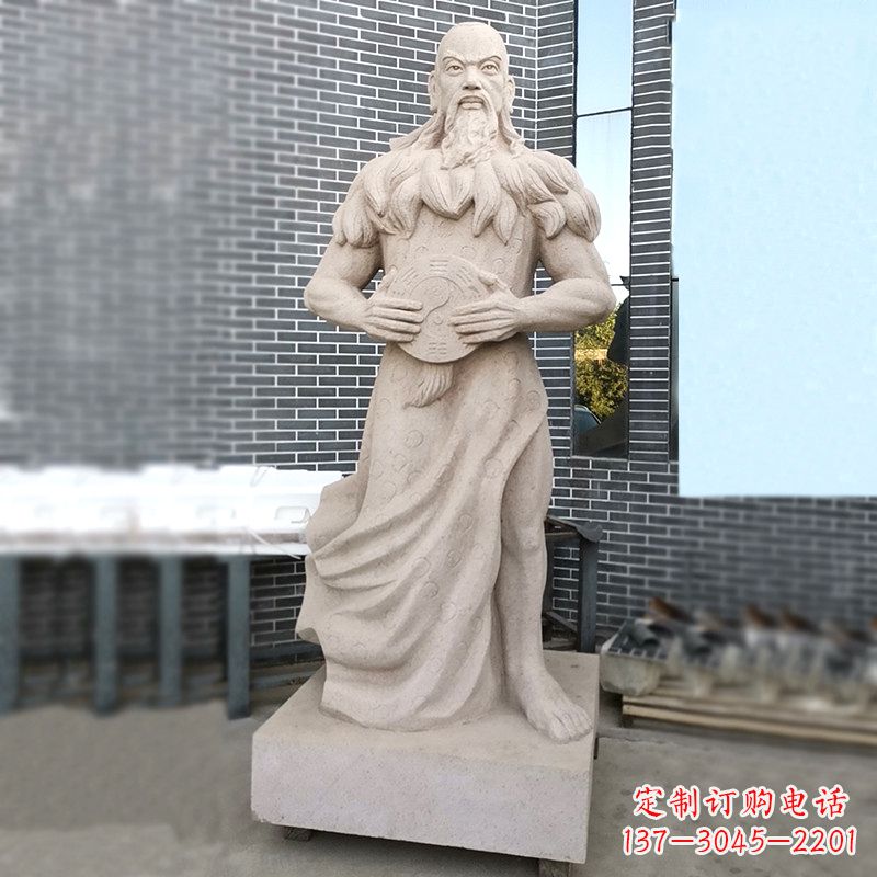 大连手工雕刻伏羲石雕塑像