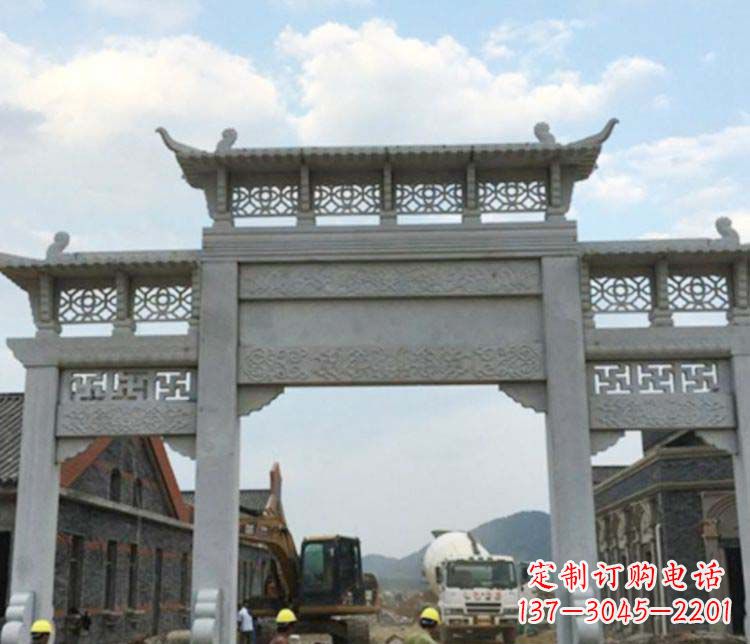 大连牌坊大理石石雕:显露美丽的古典风情