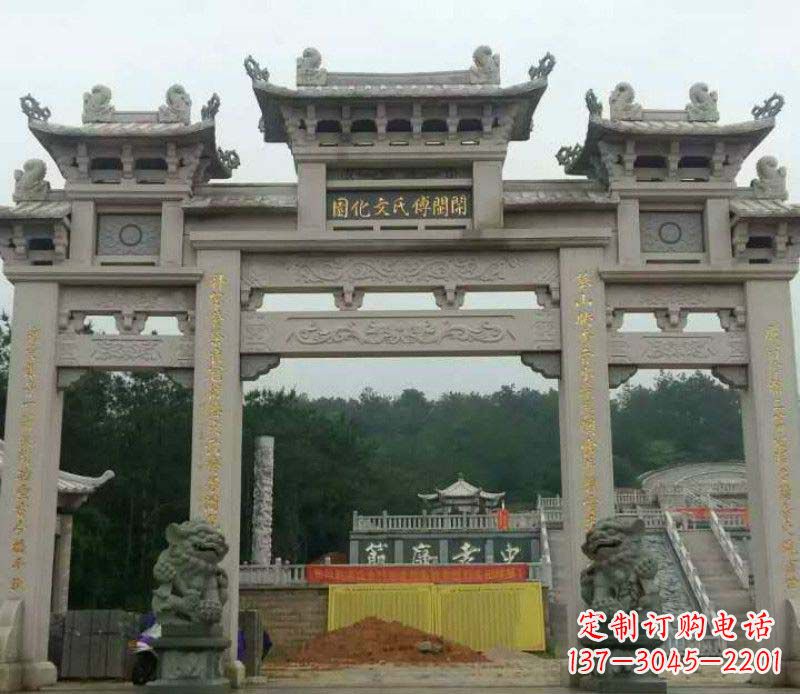 大连中领雕塑:顶级大理石牌坊石雕