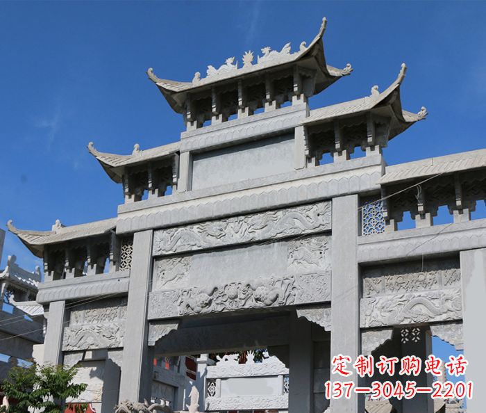 大连定制牌坊石雕，纪念无价的美好记忆