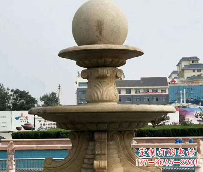 大连砂岩大型喷泉石雕 (2)