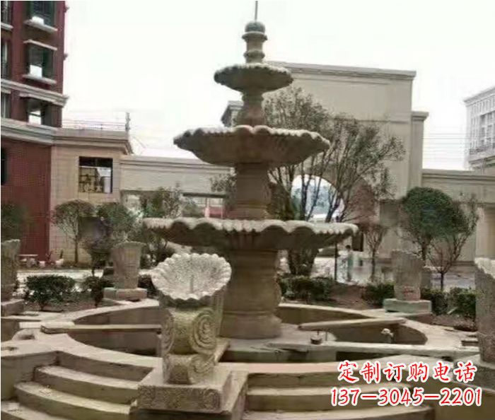 大连砂岩大型喷泉石雕