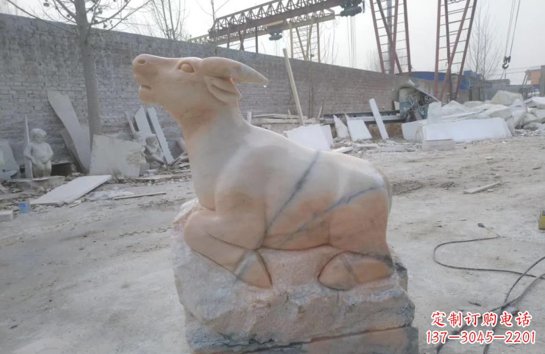 大连十二生肖动物石雕 