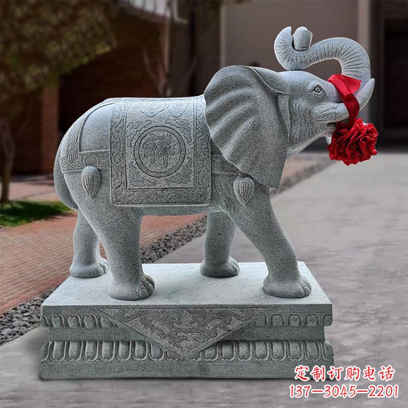 大连石雕大象的雕塑