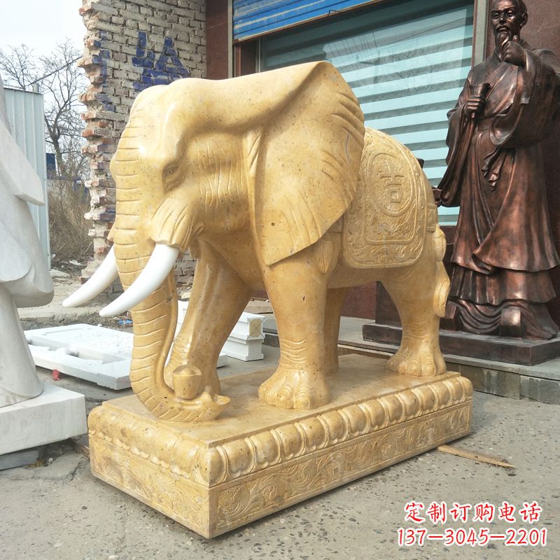 大连精美大象雕塑，为你定制宅神兽