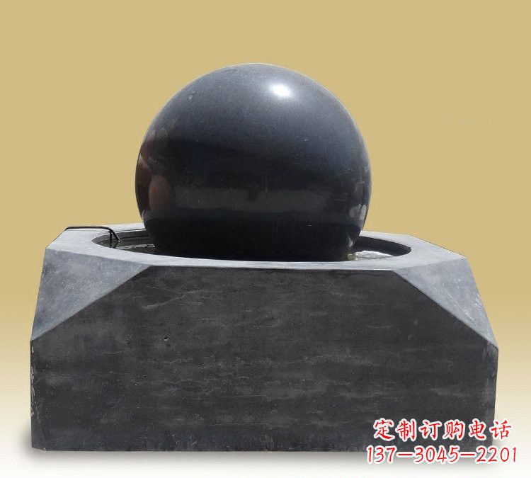 大连石雕风水球雕塑 (2)