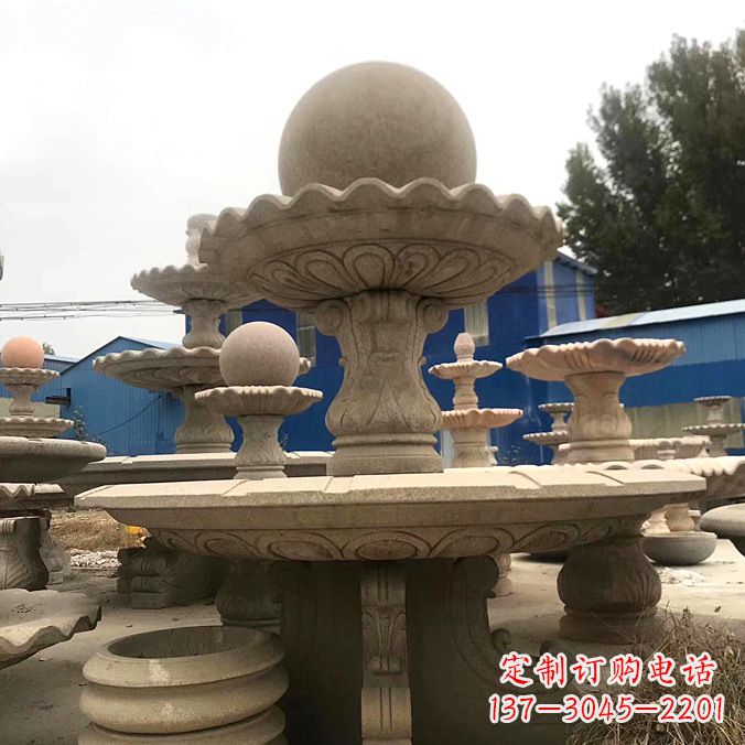大连拥有祥和之美的玉石风水球雕塑