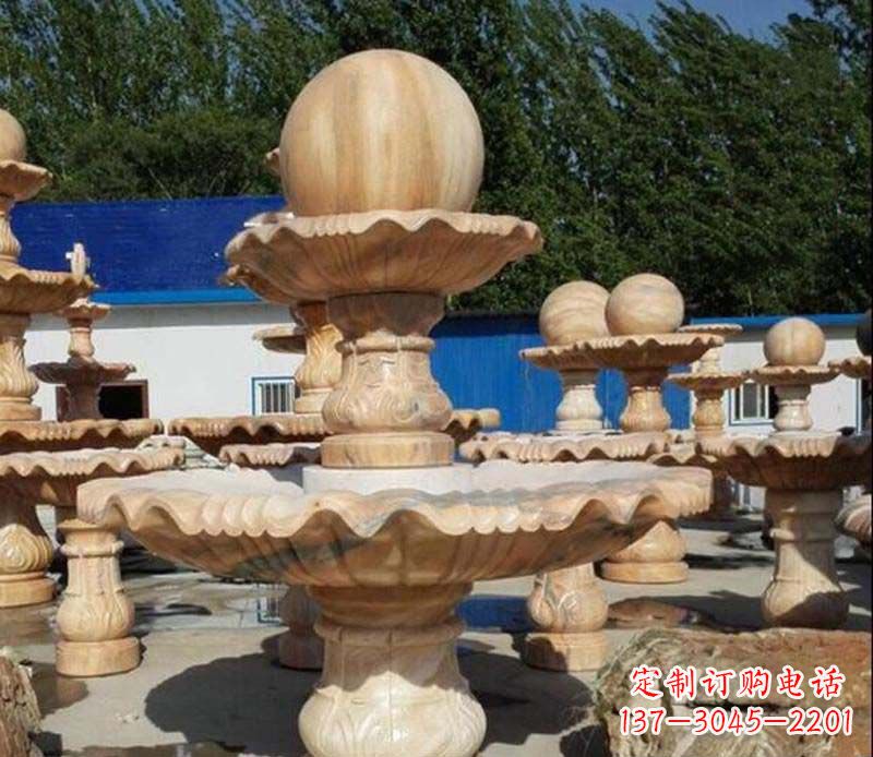 大连石雕风水球景观雕塑