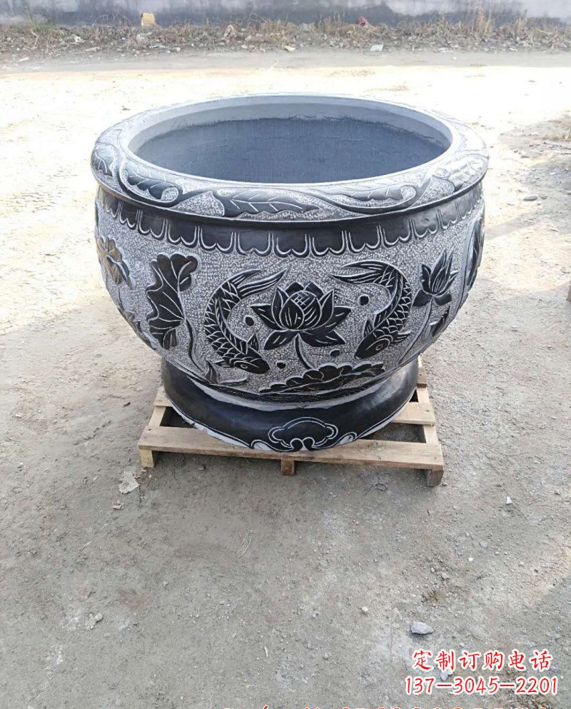 大连石雕花盆