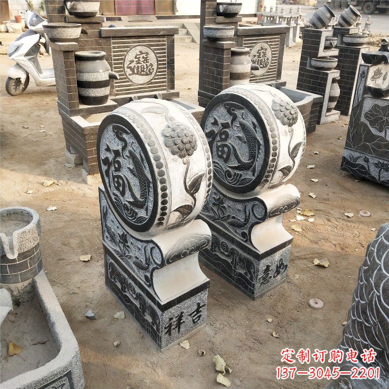 大连石雕青石门墩雕塑