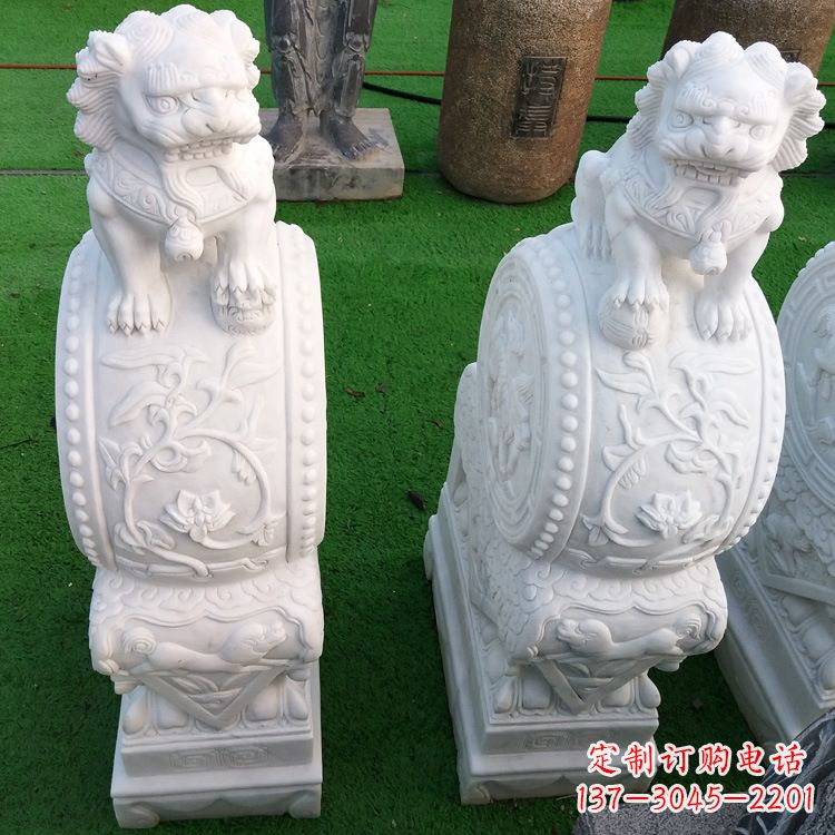 大连石雕青石貔貅门墩雕塑