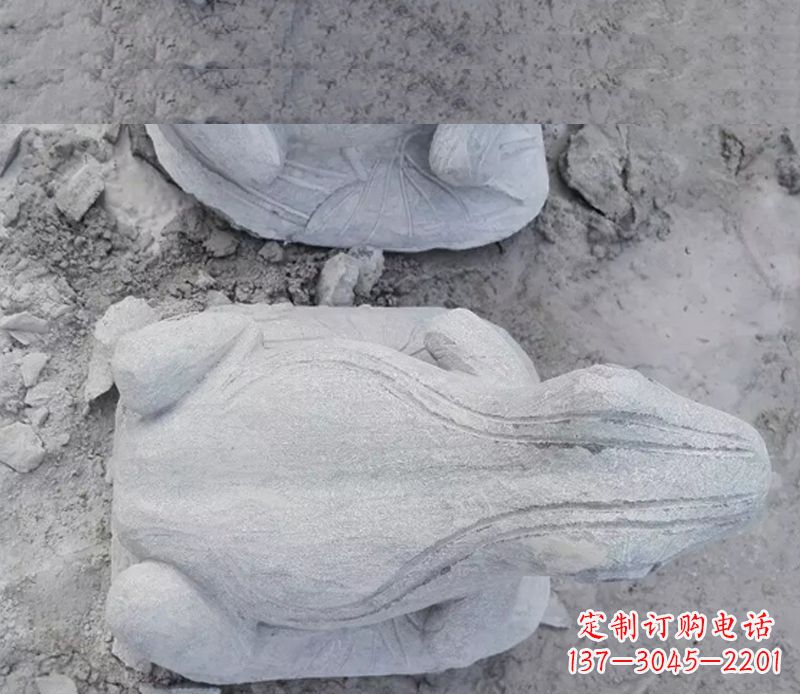 大连石雕青蛙雕塑