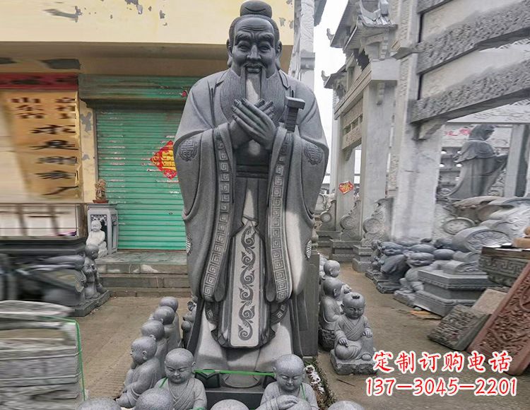 大连石雕人物孔子像