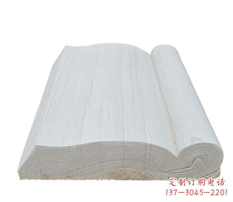 大连石雕无字书籍雕塑
