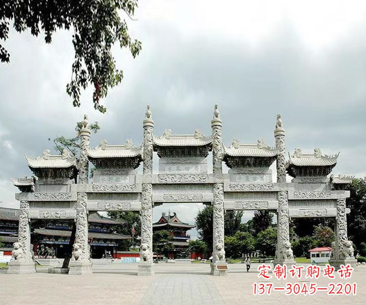 大连石雕五门牌坊