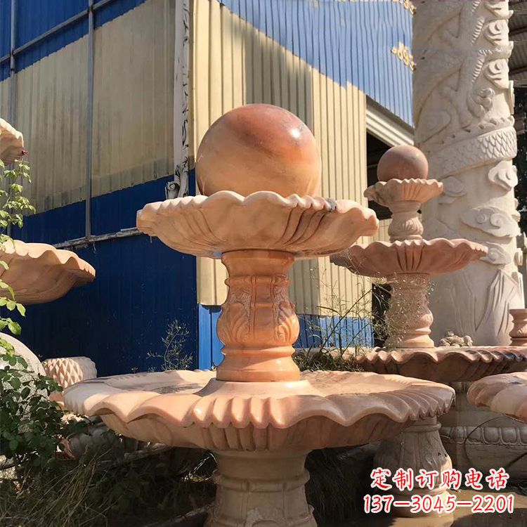大连石雕五福临门风水球