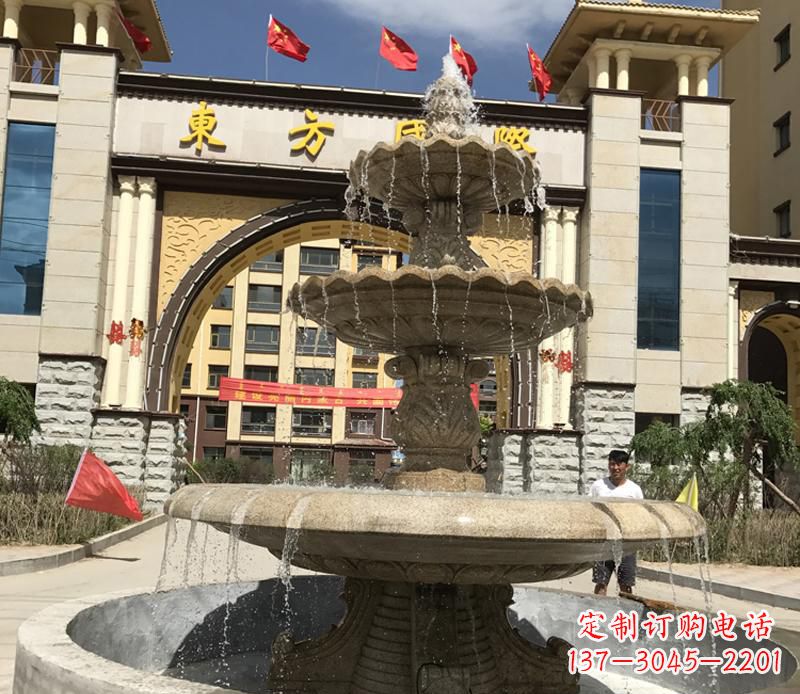 大连石雕小区大型喷泉雕塑