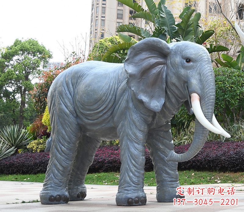 大连石雕小区动物大象