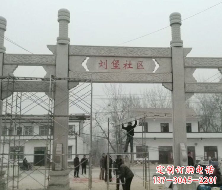 大连石牌坊道路石雕
