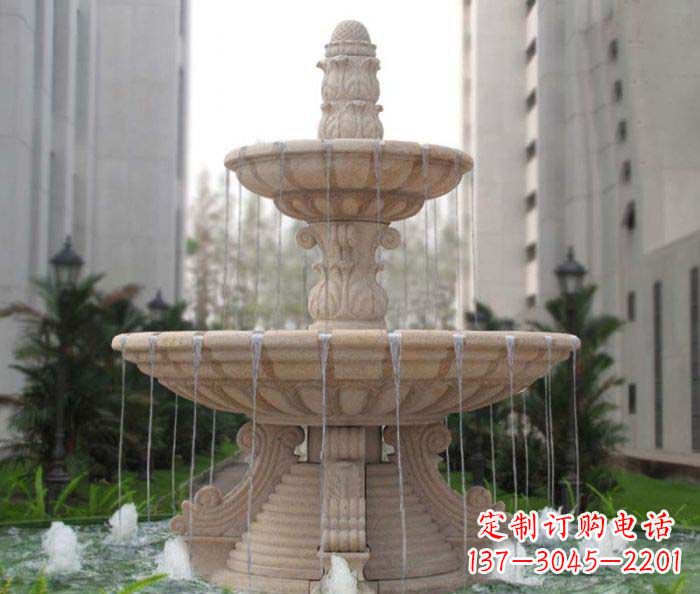 大连双层喷泉小区石雕