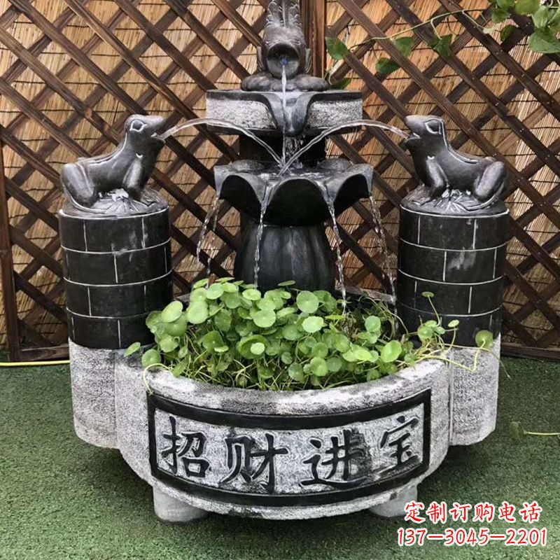 大连双层喷泉石雕