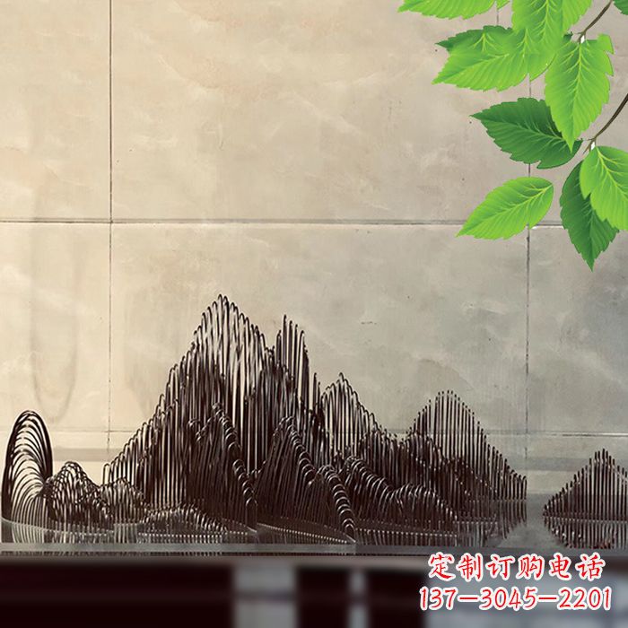 大连水景水池不锈钢假山雕塑