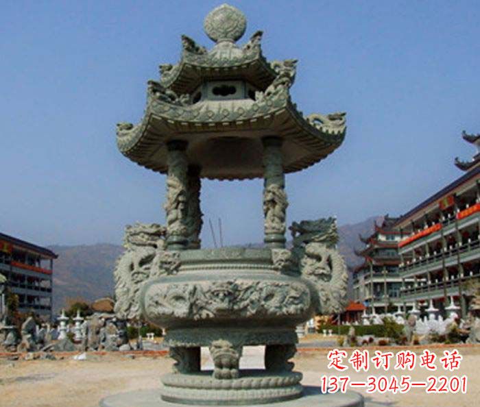 大连寺庙景观仿古石香炉
