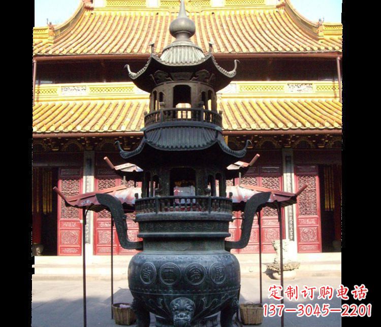 大连寺庙景观香炉铜雕