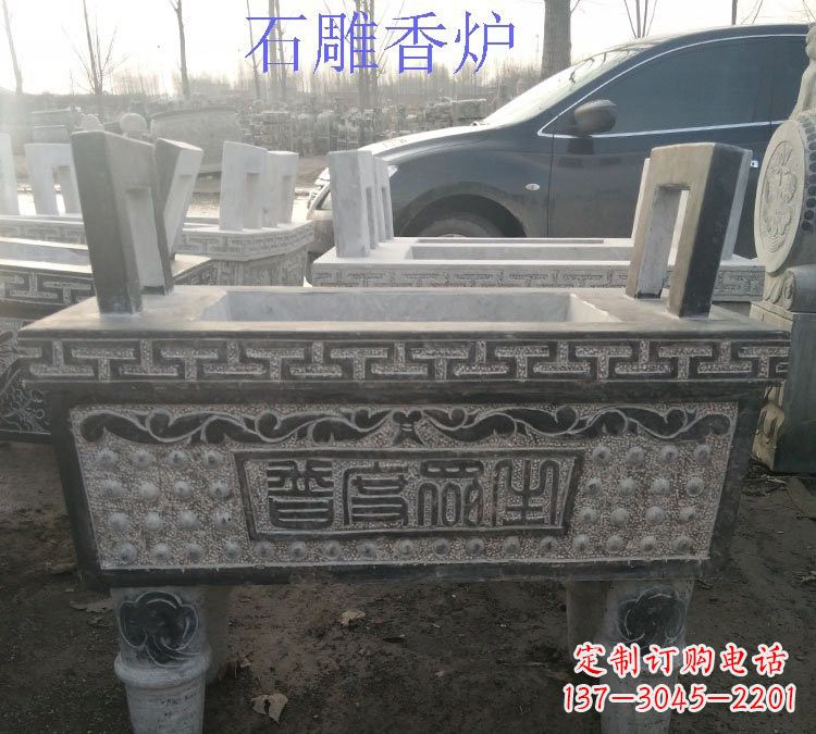 大连寺庙普度众生香炉石雕