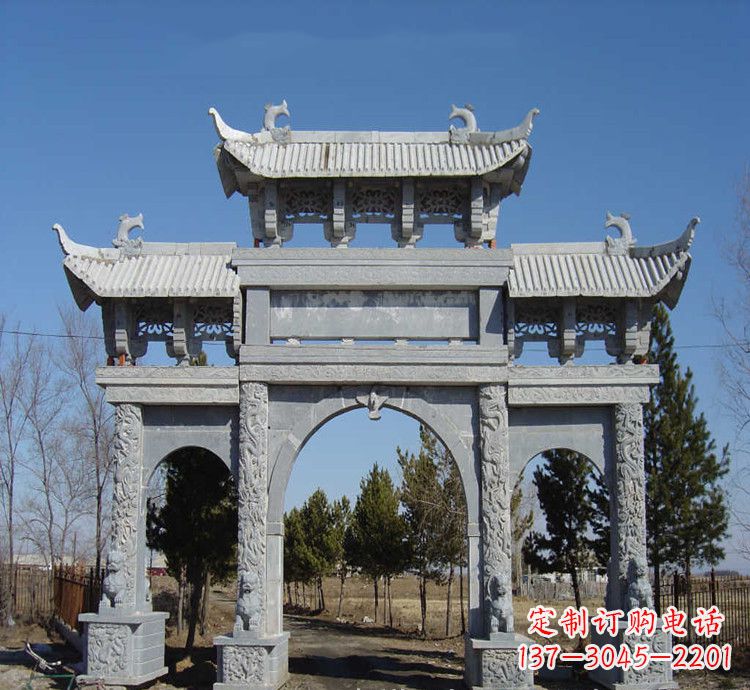 大连寺庙石牌坊