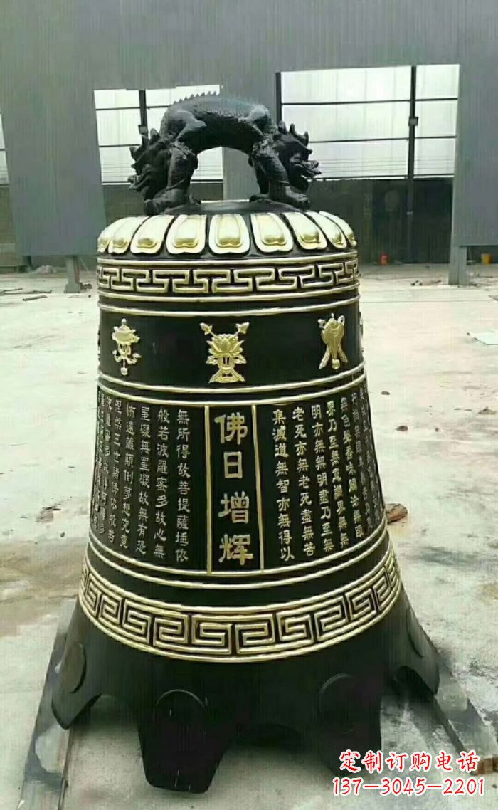 大连寺庙铜钟雕塑 (6)
