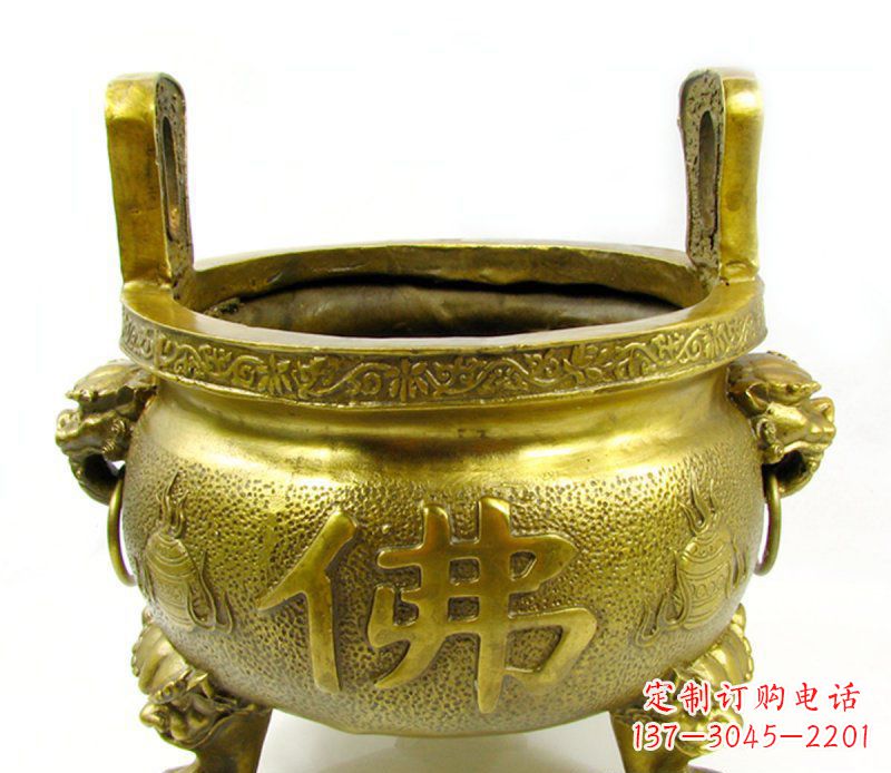 大连寺庙香炉铜雕 (6)